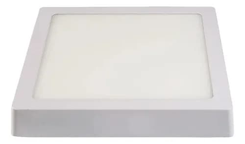 Plafon Led Integrado Branco Neutro 18w 21x21cm Llumm Bronzearte Teto 127/220v