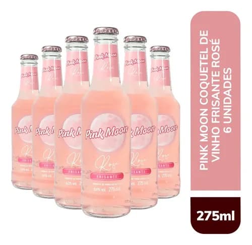 Pink Moon Coquetel De Vinho Frisante Rose 275ml Pack C/6