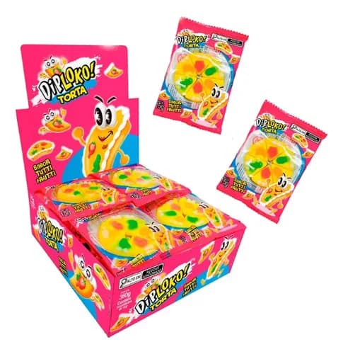 Gominha Dip Loko Torta Tutti Frutti Com Açúcar