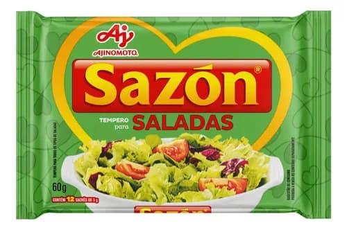 Tempero Para Saladas Sazón Pacote 60g 12 Unidades